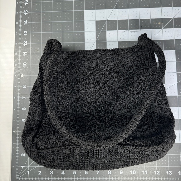 Y2K ESPRIT Black Woven Shoulder Bag - Picture 4 of 4
